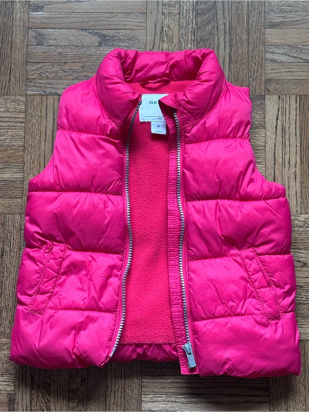 Old Navy Bright Pink Puffer Vest for Kids